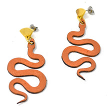 Load image into Gallery viewer, &quot;Desire&quot; Leather Snake Earrings

