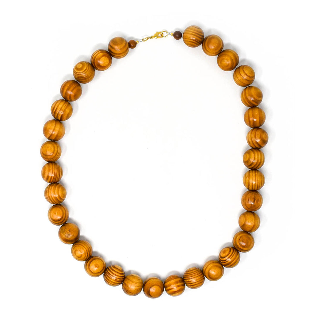 Light Wooden Bead Necklace