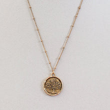 Load image into Gallery viewer, tree of life gold necklace

