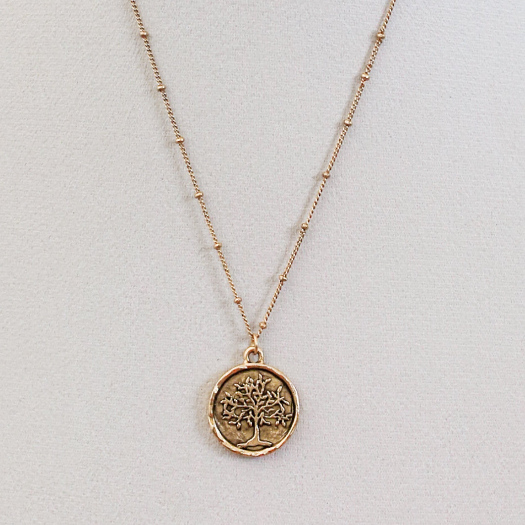 tree of life gold necklace