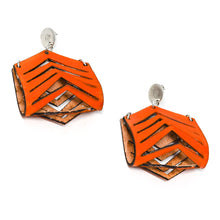 Load image into Gallery viewer, Grand Arch Orange Leather Earrings
