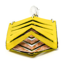 Load image into Gallery viewer, Grand Arch Yellow Leather Earrings
