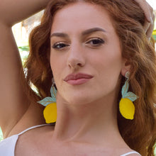 Load image into Gallery viewer, Dope Lemons Leather Earrings
