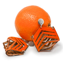Load image into Gallery viewer, Grand Arch Orange Leather Earrings

